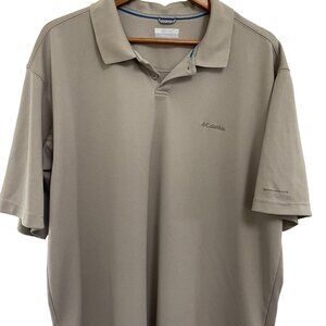 Columbia 2XL Omni-Shade khaki golf polo